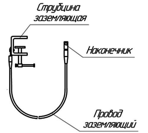 Конструктивная схема - Заземление переносное ЗППМ-1-11-16